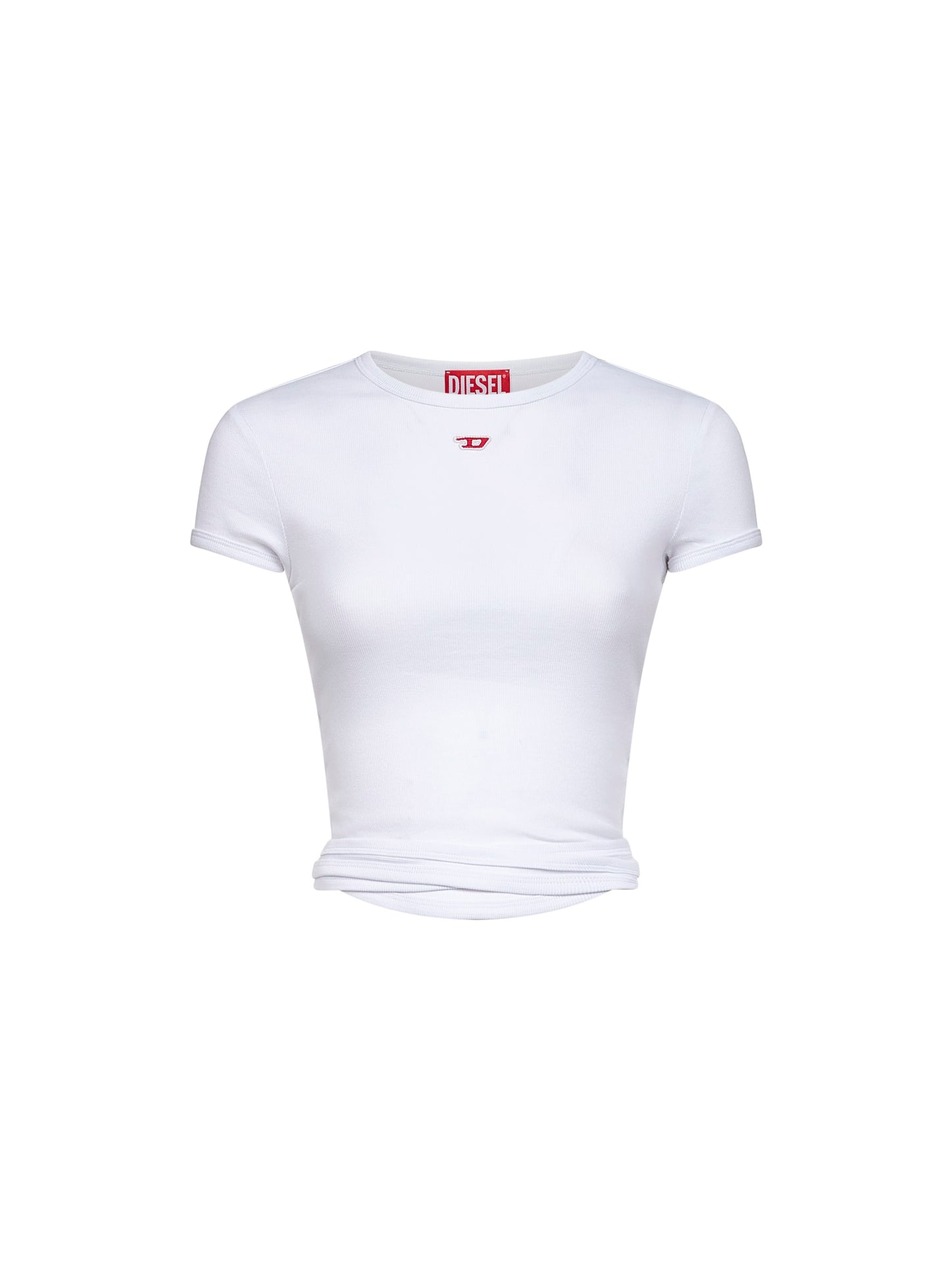 White ribbed cotton T-Bunny-Tail T-shirt