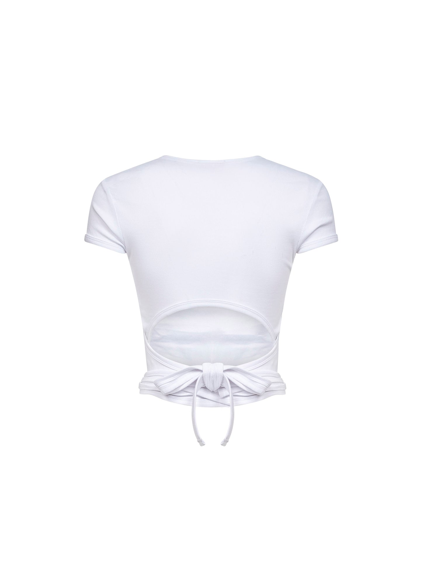 White ribbed cotton T-Bunny-Tail T-shirt