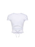 White ribbed cotton T-Bunny-Tail T-shirt