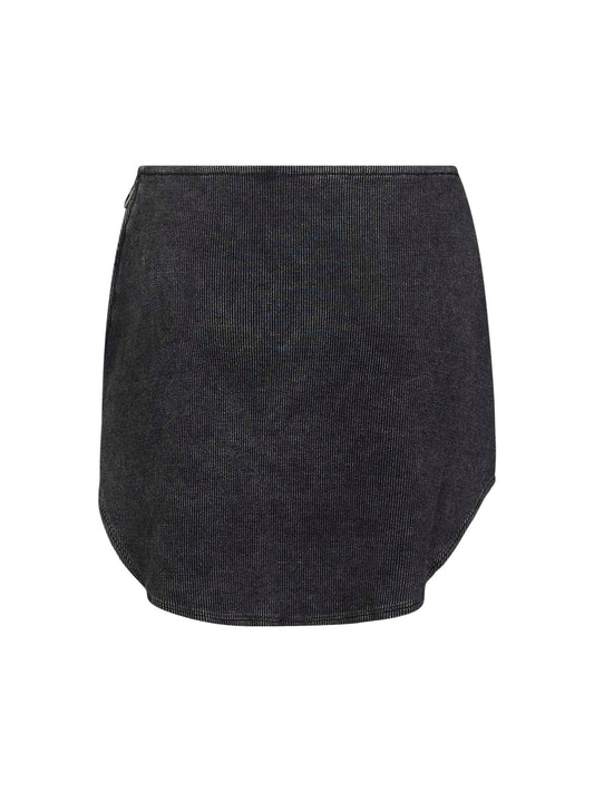 Minigonna De-Vany-S in denim e jersey nero