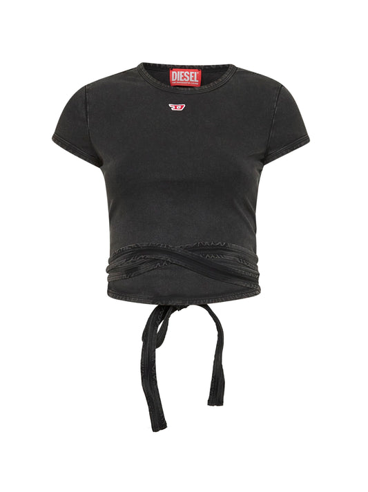 Black denim effect T-Bunny-Tail-R1 T-shirt
