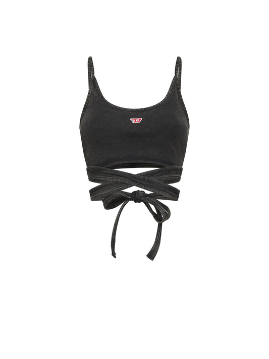Black denim-effect T-Leya-Tail-R1 top