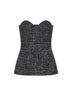Black melange bouclé T-Orset corset top