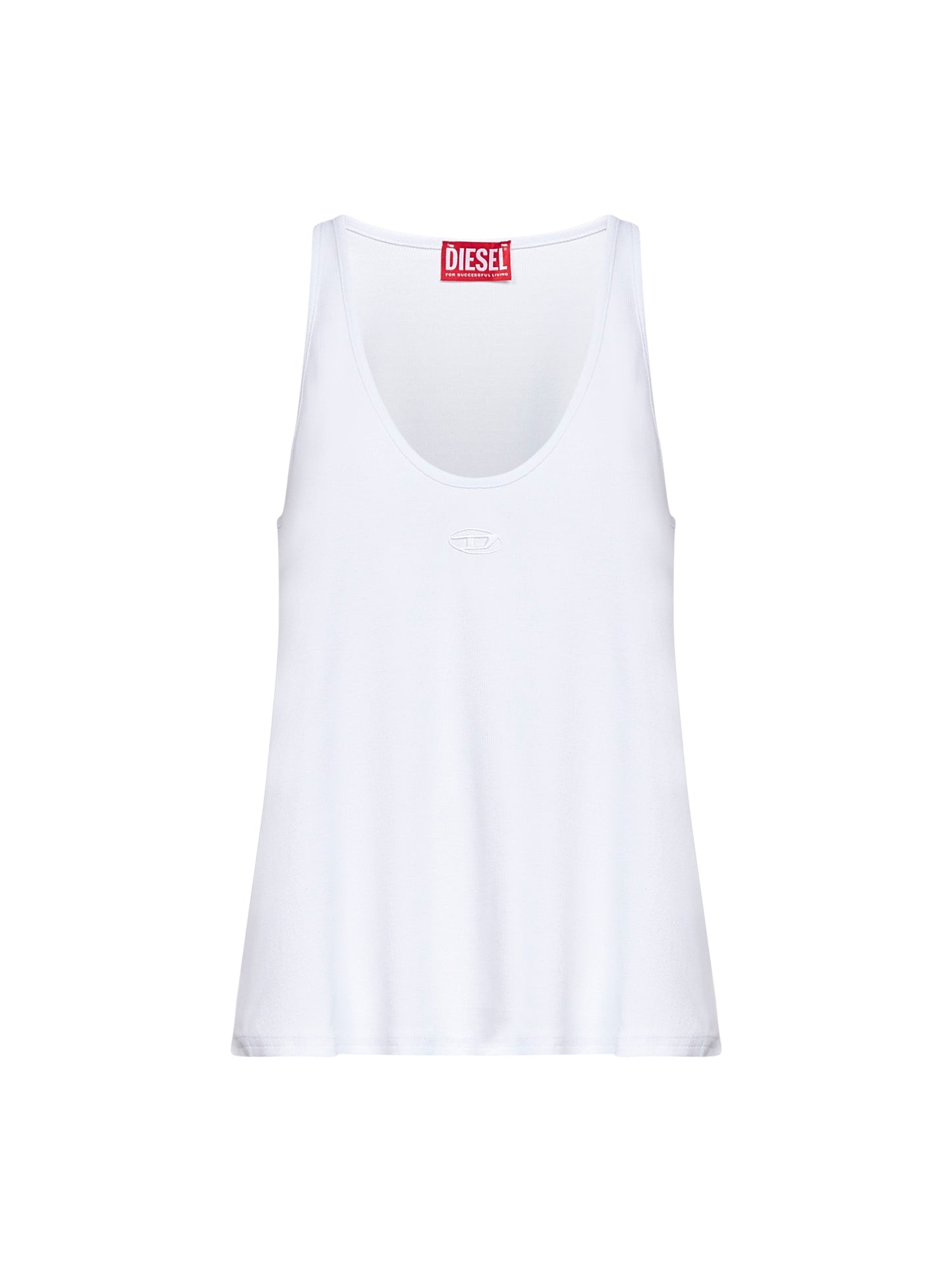 White ribbed cotton T-Ipsya-Lkds tank top