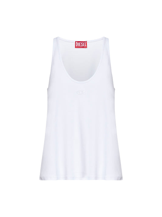White ribbed cotton T-Ipsya-Lkds tank top