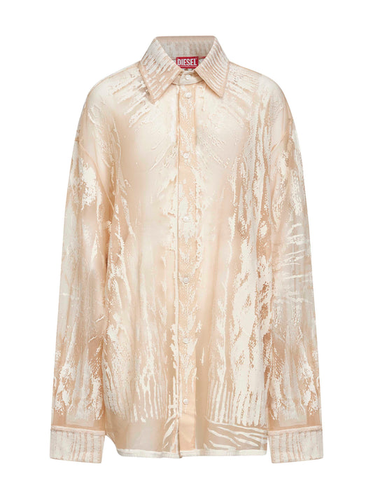 Camicia trasparente stampata C-Overy-Qmbr