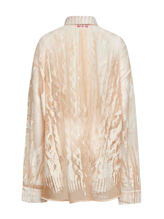 Camicia trasparente stampata C-Overy-Qmbr
