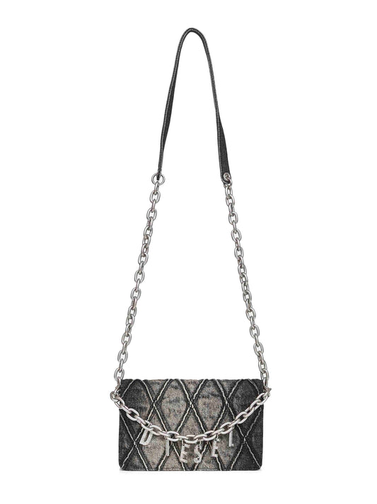 Black Charm-D Wallet Strap wallet on chain