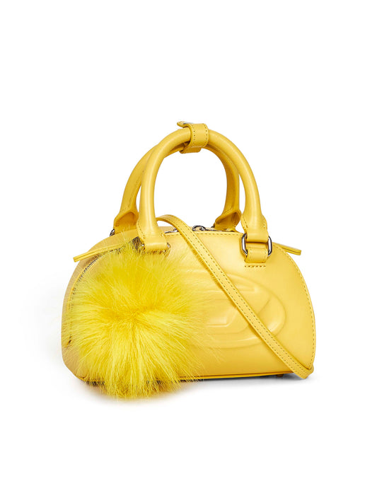 Yellow 1DR Dome Crossbody mini bowling bag <BR/>