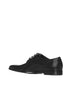Black leather lace-up derby shoes