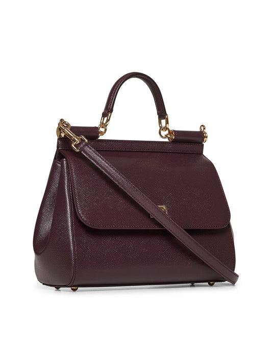 Burgundy large Sicily handbag