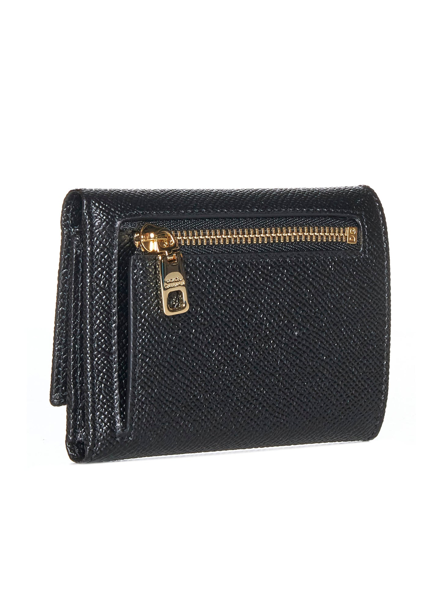 Black Dauphine leather wallet