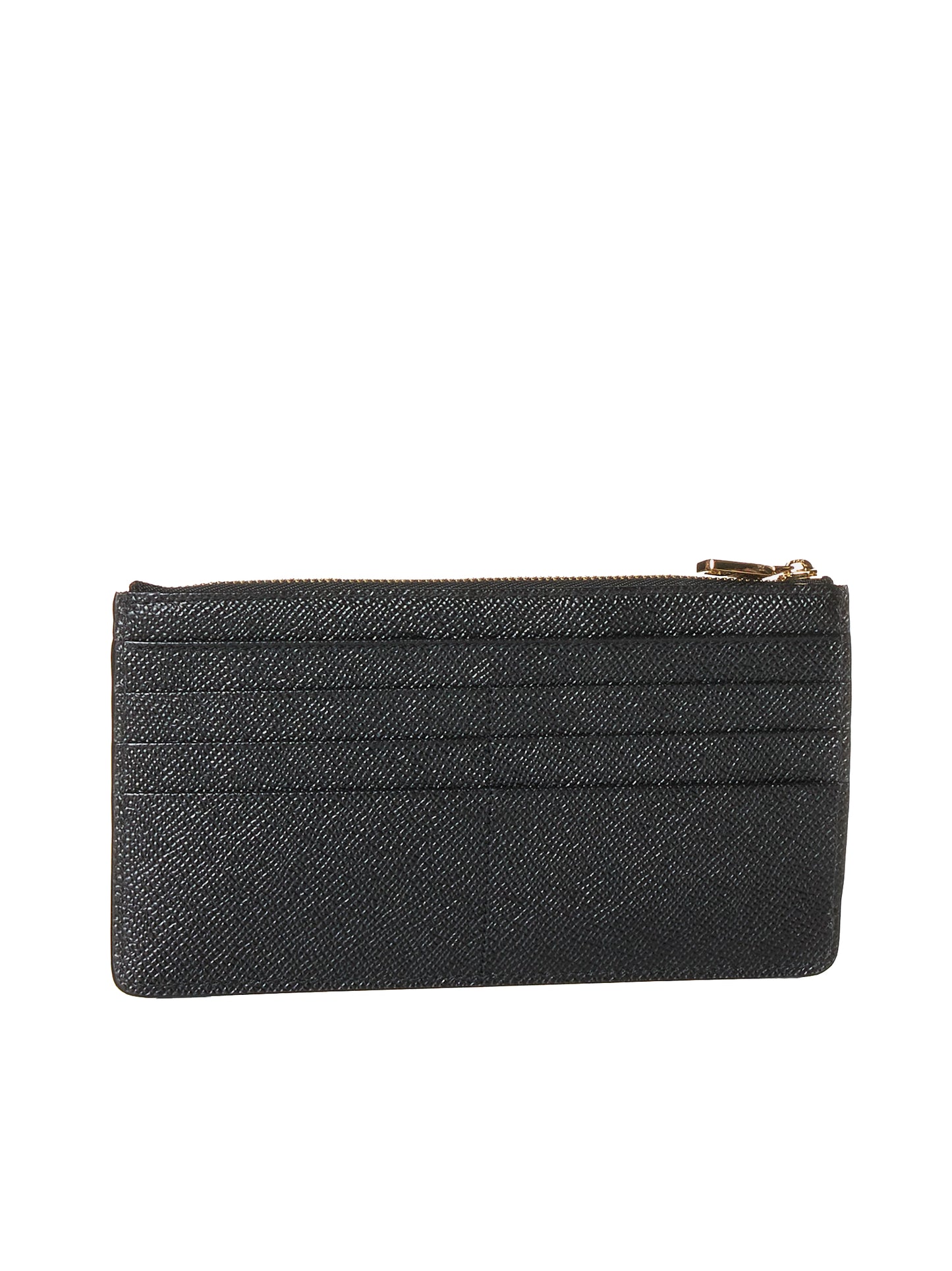 Large black Dauphine leather card case