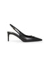 Black goatskin Lollo slingback