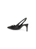 Black goatskin Lollo slingback