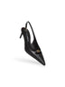 Black goatskin Lollo slingback