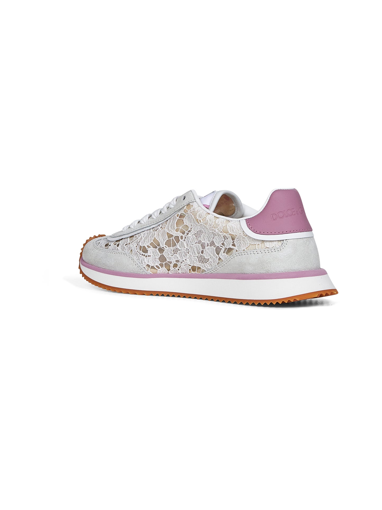 White and pink DG CUSHION sneakers
