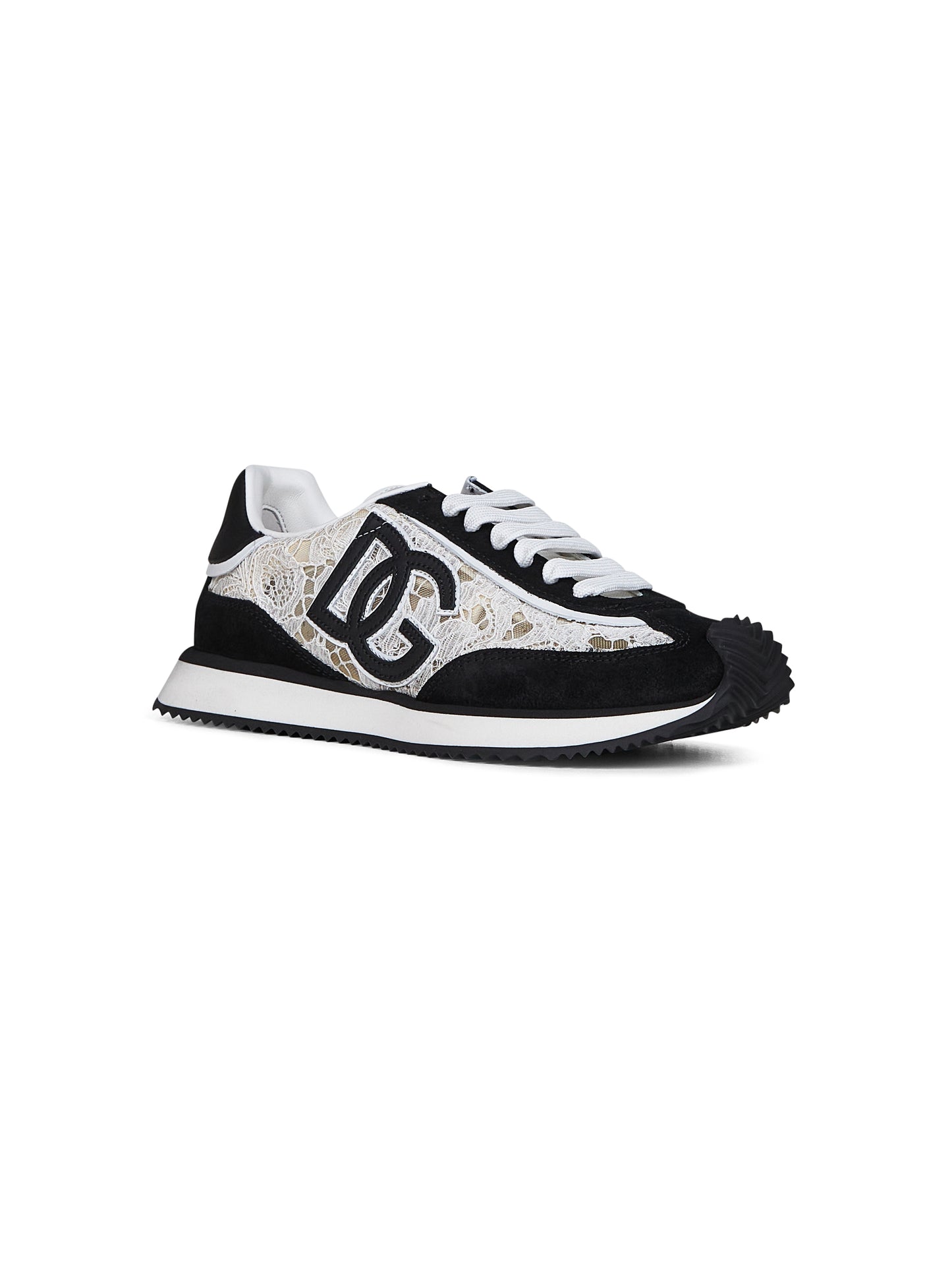 White and black DG CUSHION sneakers