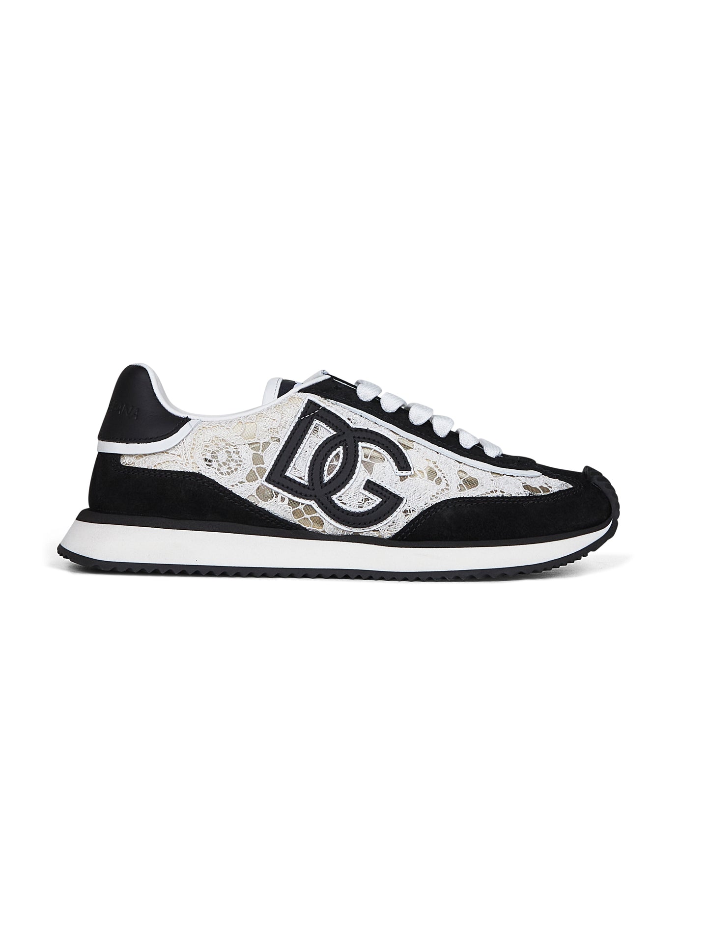 White and black DG CUSHION sneakers