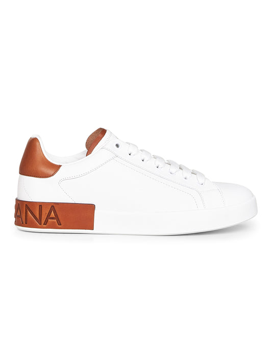 White calf leather Portofino sneakers