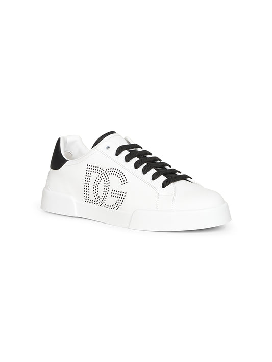 White calf leather Portofino sneakers
