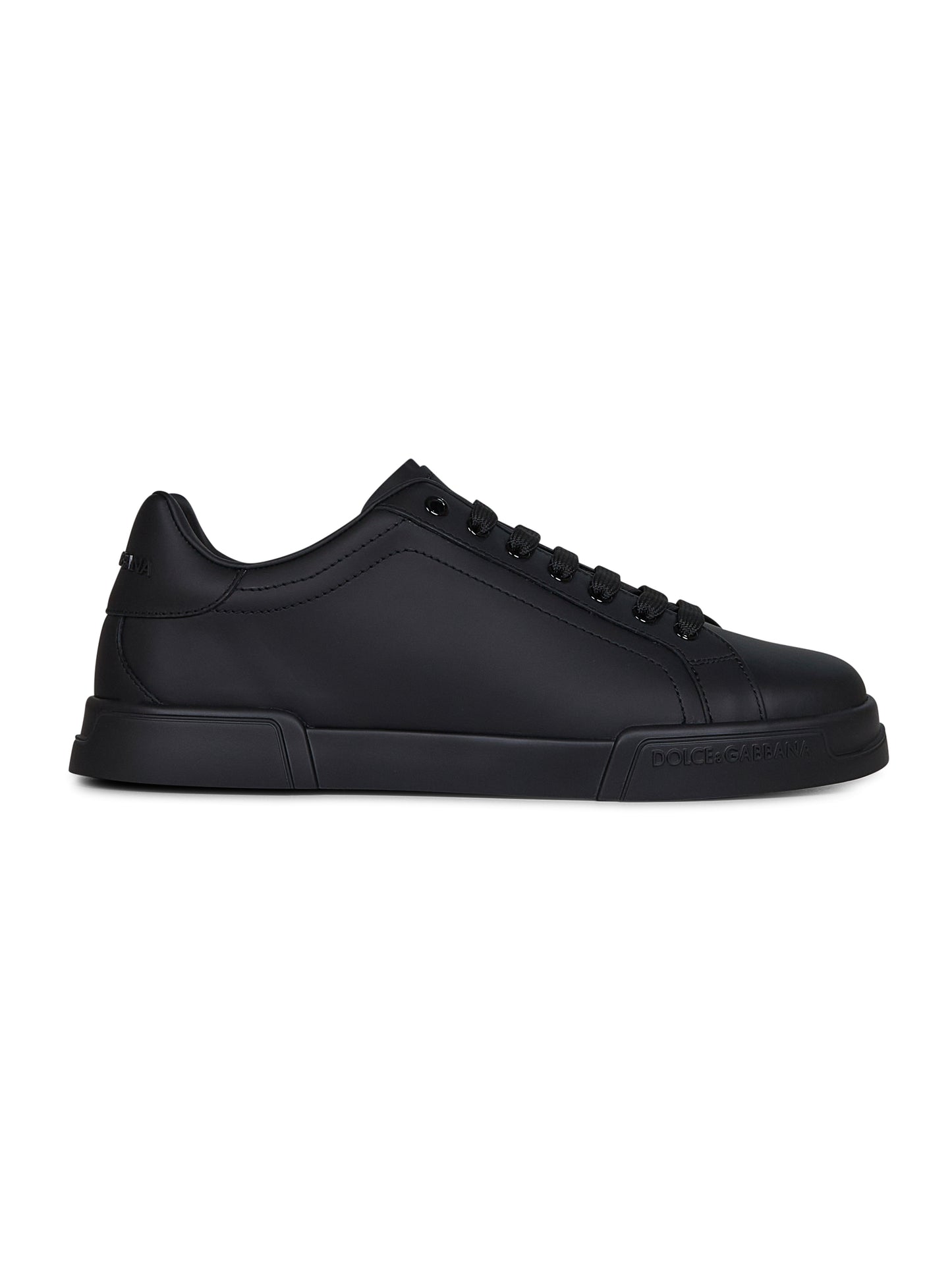 Black calf leather Portofino sneakers