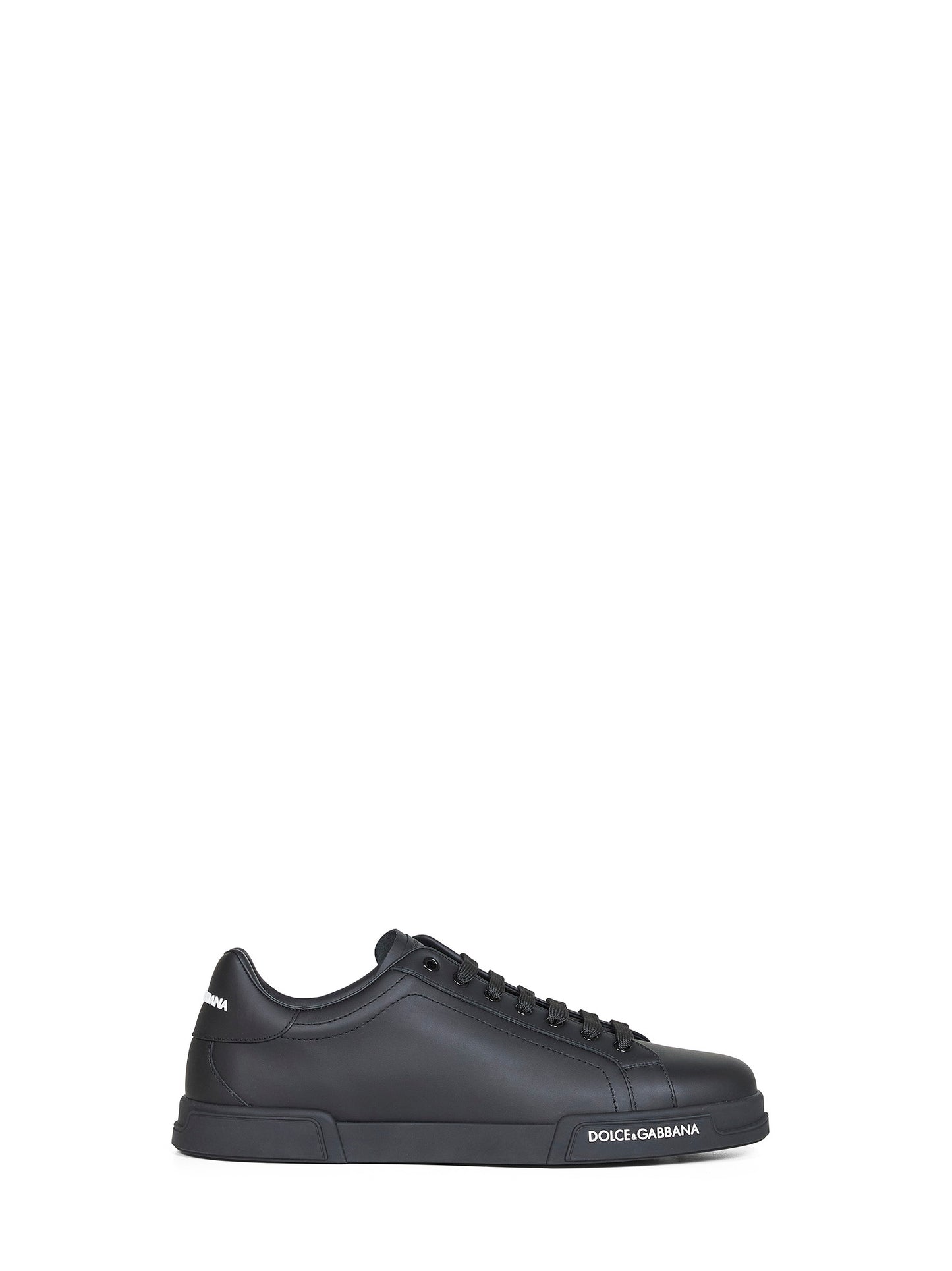 Black calfskin nappa Portofino sneakers