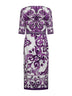 Maiolica print charmeuse midi dress