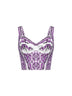 Maiolica print corset bustier top