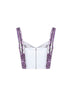 Maiolica print corset bustier top