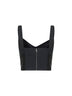 Black charmeuse corset bustier top