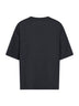 Black jersey T-shirt with printed scarf insert