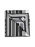 Logo print silk twill scarf