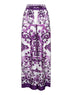 Maiolica print twill trousers