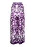 Maiolica print twill trousers