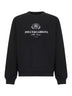 Black cotton logo crewneck sweatshirt