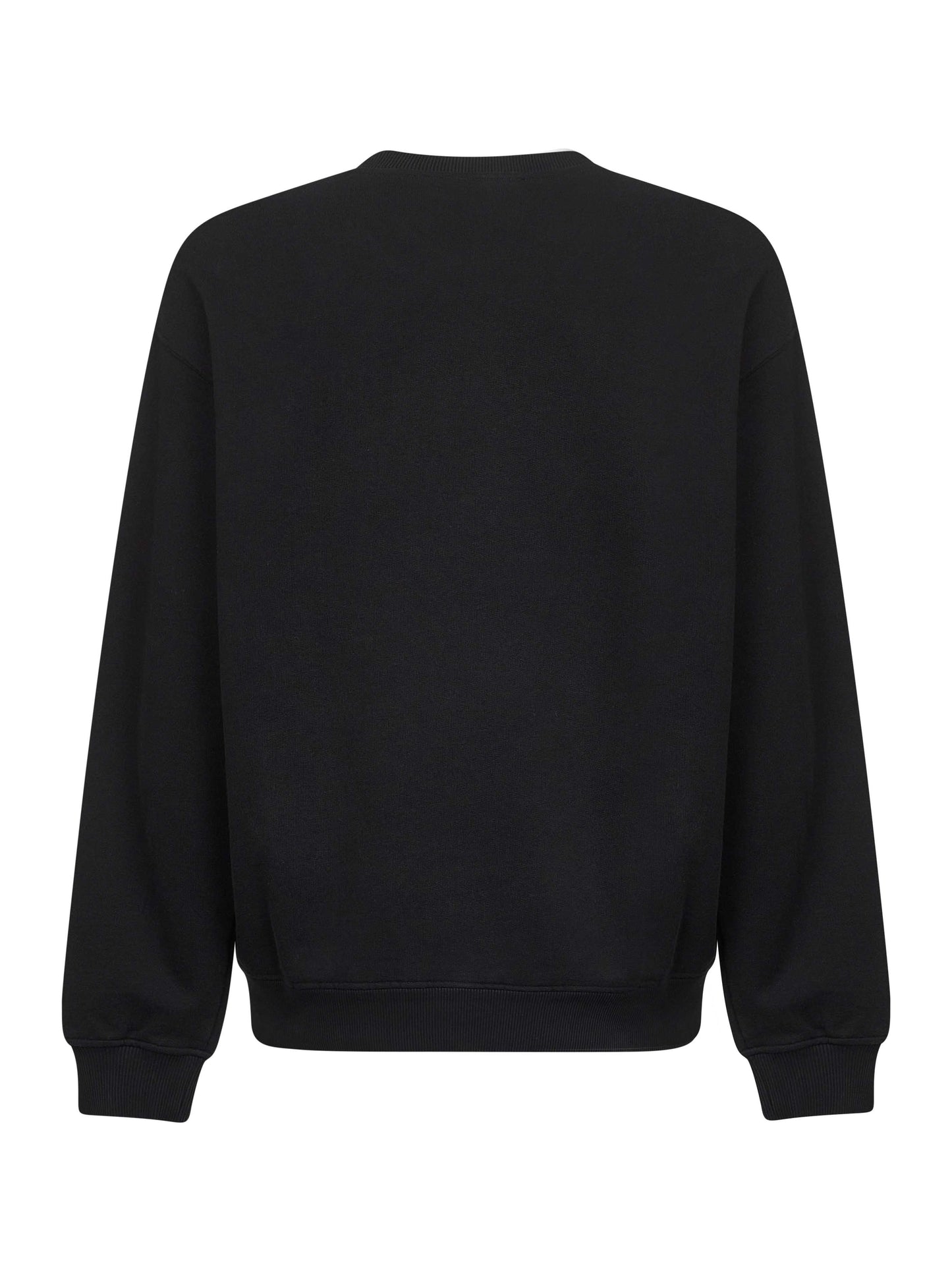 Black cotton logo crewneck sweatshirt