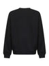 Black cotton logo crewneck sweatshirt