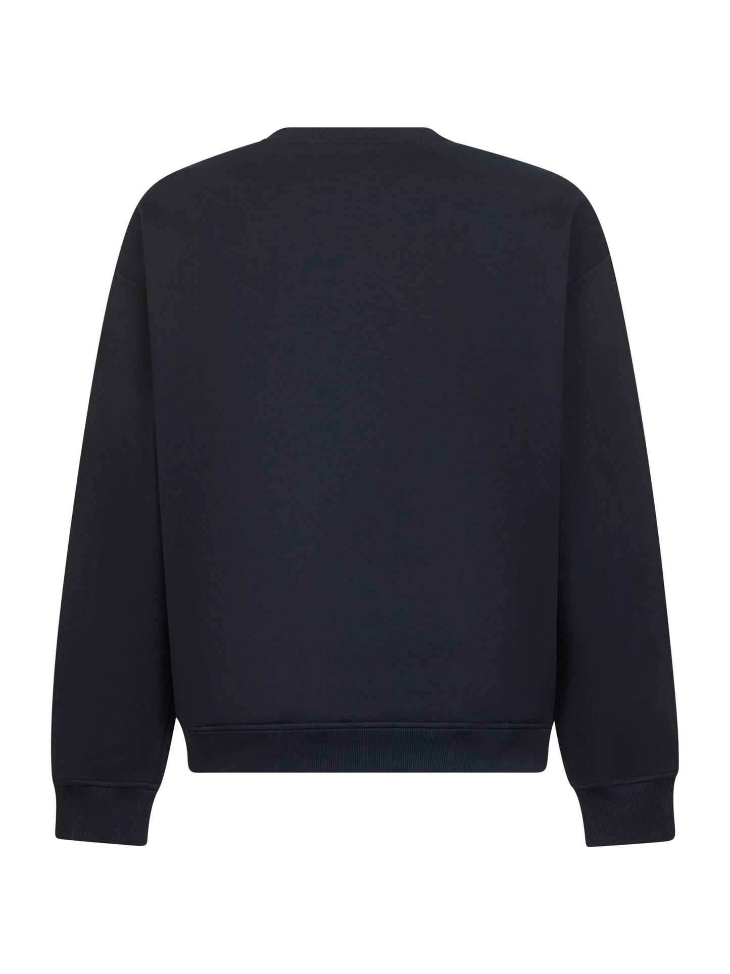 Blue jersey embroidered sweatshirt<BR/>