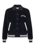 Blue corduroy bomber jacket