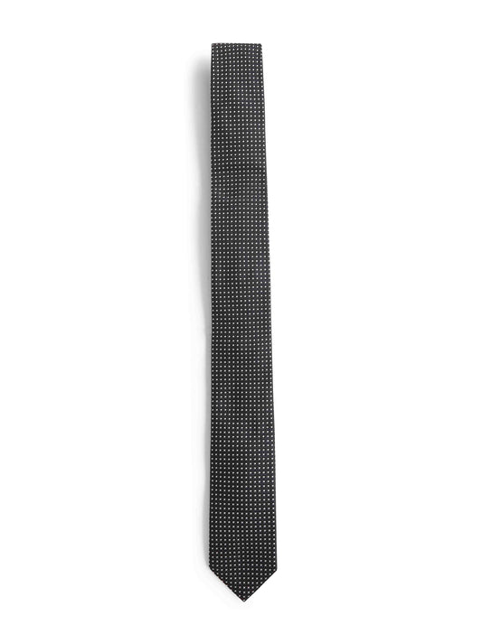 Black jacquard silk Martini tie