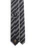 Black striped jacquard silk Martini tie