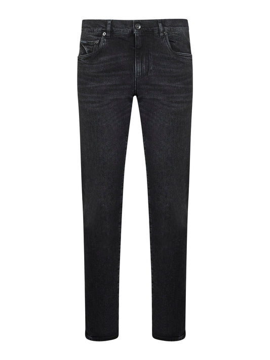 Black stretch denim slim jeans