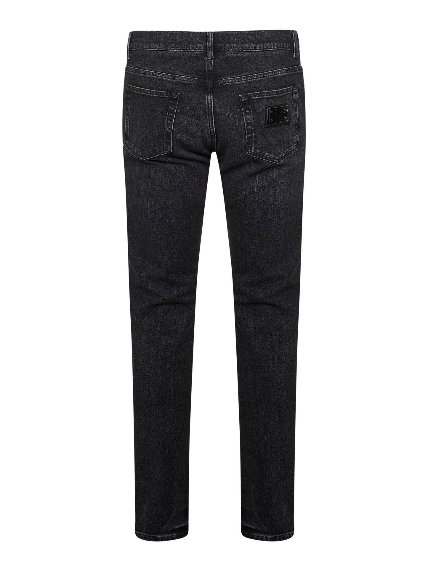 Black stretch denim slim jeans