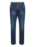 Blue cotton denim regular jeans