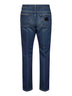 Blue cotton denim regular jeans