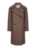 Brown wool blend double-breasted coat