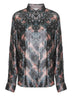 Spray-Painted Check sequin shirt