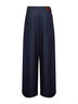 Jeans a gamba larga in denim con pinces<BR/>