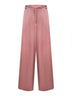 Old rose satin wide-leg trousers
